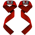 Muscleape Weight Lifting Straps Red Beast Mode.