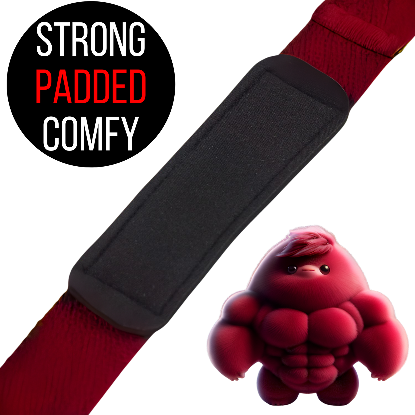 Muscleape Red Mahakaal Weight Lifting Straps Wrist Supporter For Gym . Gym Accessories Men & Women. Wrist Strap For Gym With Wrist Support. | Powerlifting Gym | Muscleape