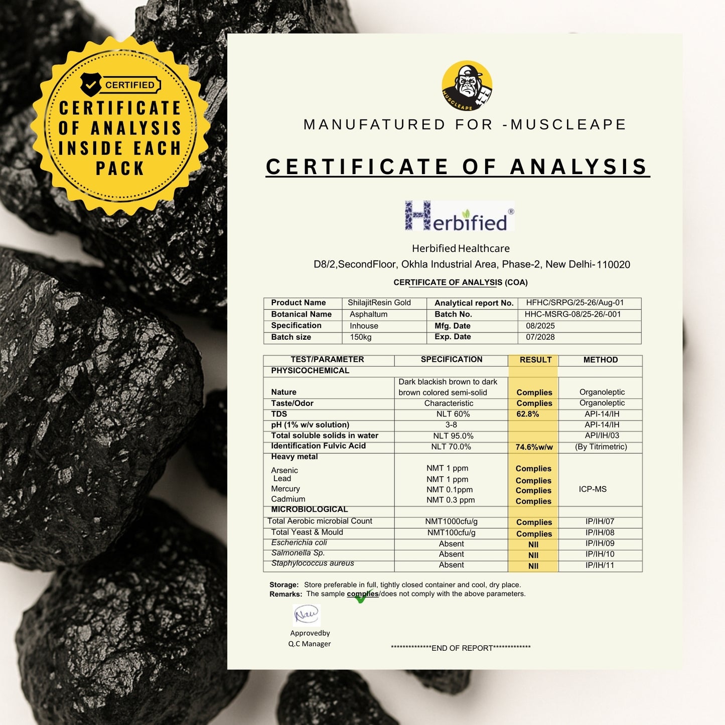100% Pure Shilajit Gold – With Saffron, Ashwagandha & Herbal Extracts. For Strength, Stamina, Endurance & Vitality.