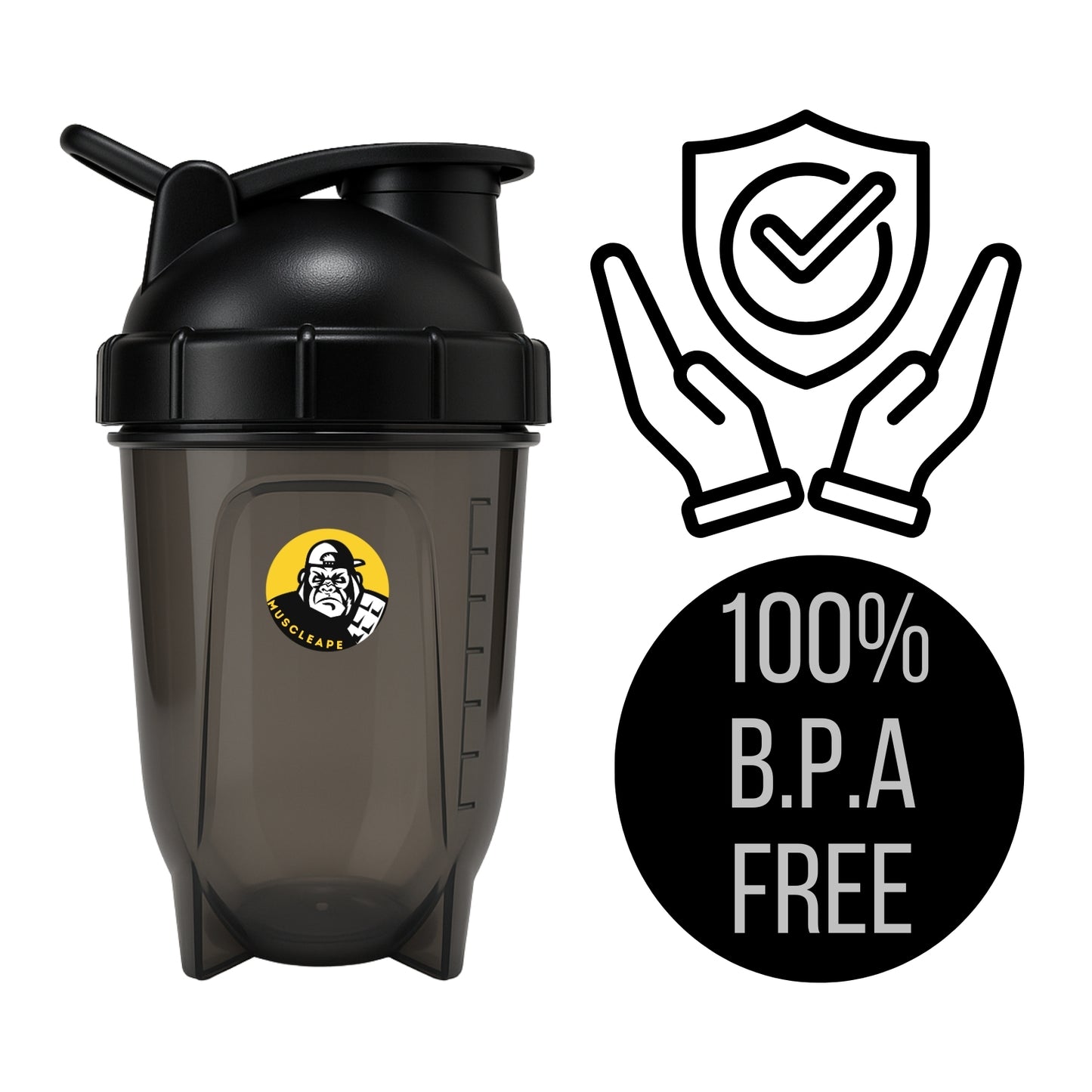 Muscleape Black Bullet shaker for protein shake protein shaker bottle gym shaker bottle shaker bottles gym protein shaker bottle shaker bottles for protein shake gym shaker for men 750ml | | Muscleape