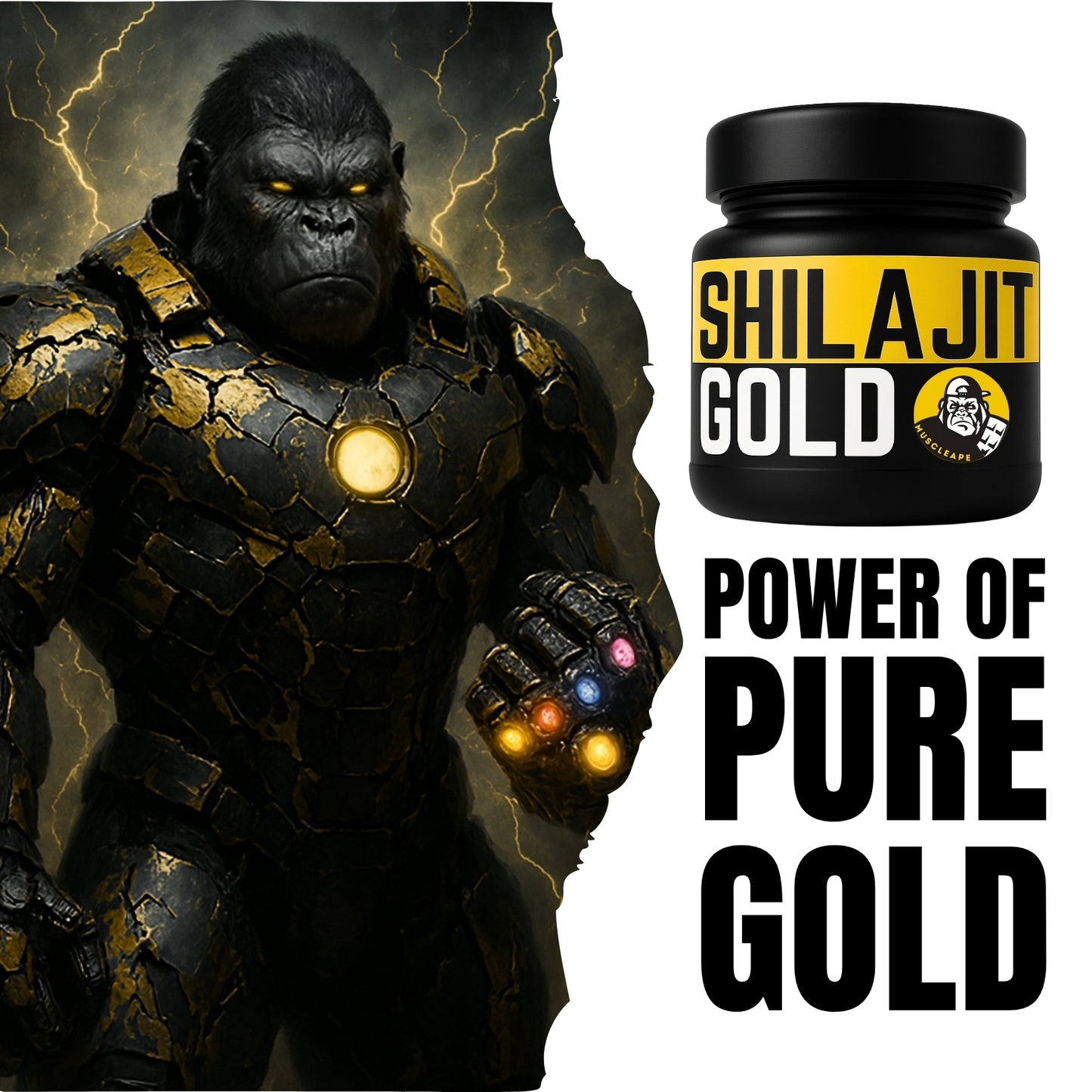 100% Pure Shilajit Gold – With Saffron, Ashwagandha & Herbal Extracts. For Strength, Stamina, Endurance & Vitality.