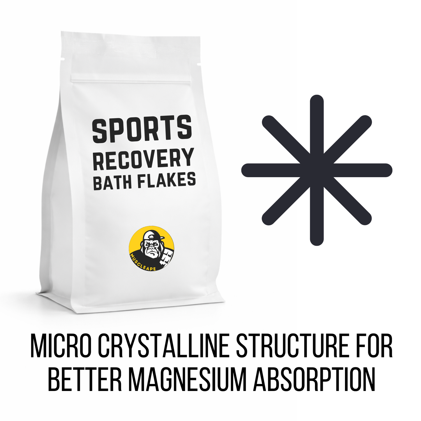 Muscleape Sports Recovery Bath Flakes.