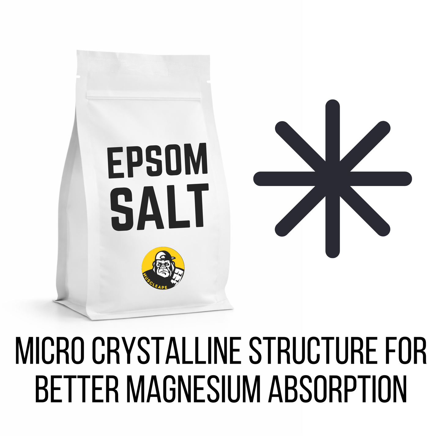 Muscleape Epsom Salt for Muscle Recovery & Soreness Relief