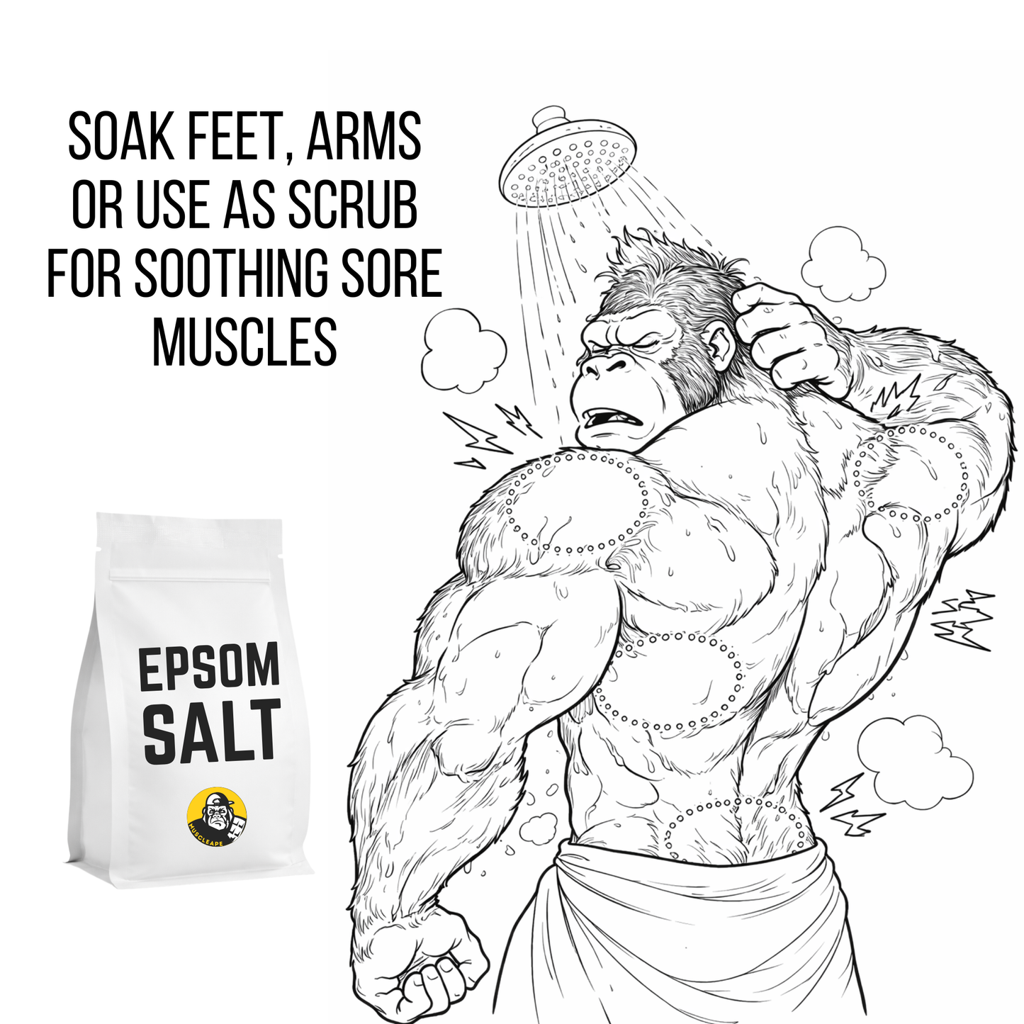 Muscleape Epsom Salt for Muscle Recovery & Soreness Relief