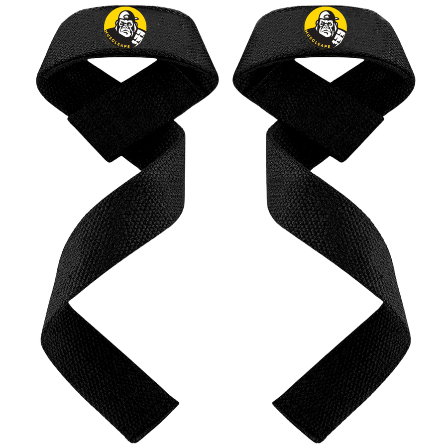 Muscleape Weight Lifting Straps | Heavy-Duty Wrist Support & Strong Grip for Deadlifts, Rows & Pull-Ups | Unisex Gym Lifting Straps