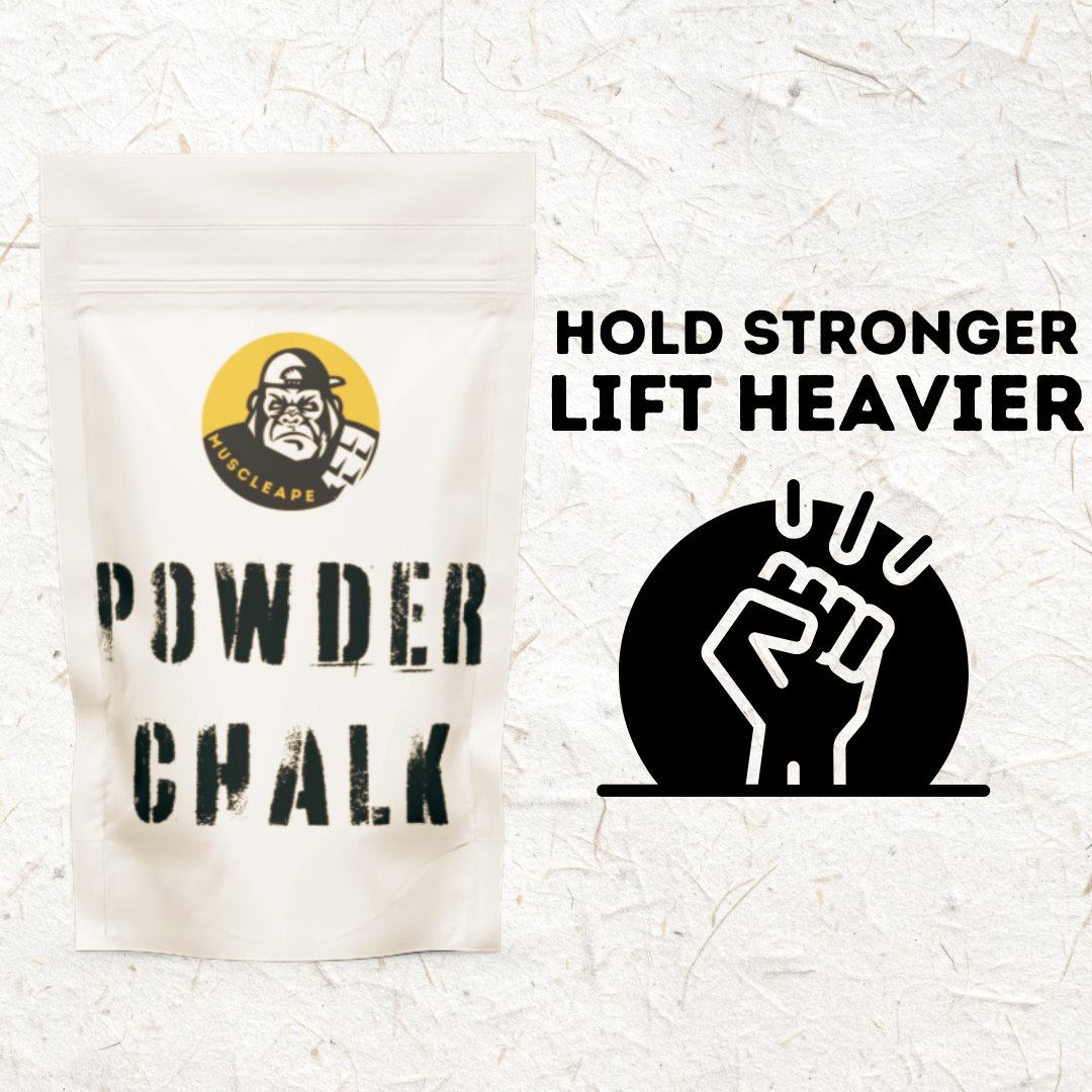 Muscleape Chalk Powder for Superior Grip. 200gm Premium Chalk for Weightlifting, Powerlifting, Calisthenics and Other Sports | Powerlifting | Muscleape