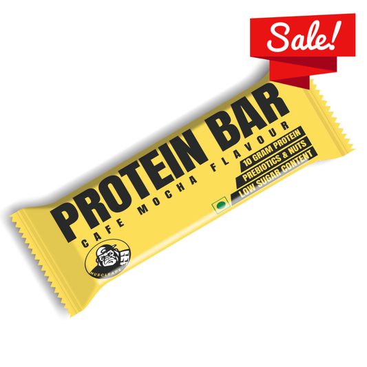 Muscleape Café Mocha Protein Bar – 10g Protein, Dates-Sweetened, Low Sugar, Prebiotics & Nuts