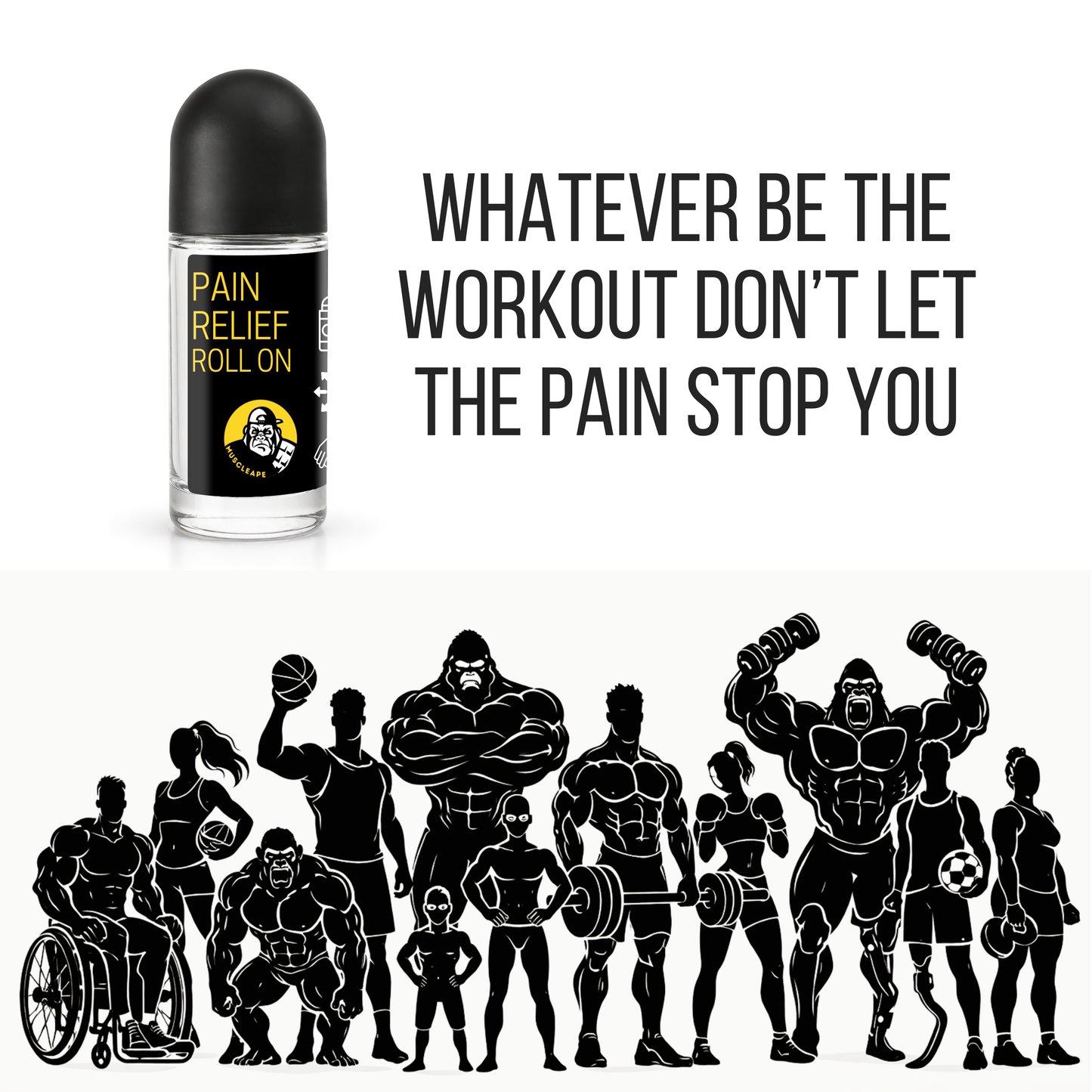 Muscleape Pain Relief Roll On.