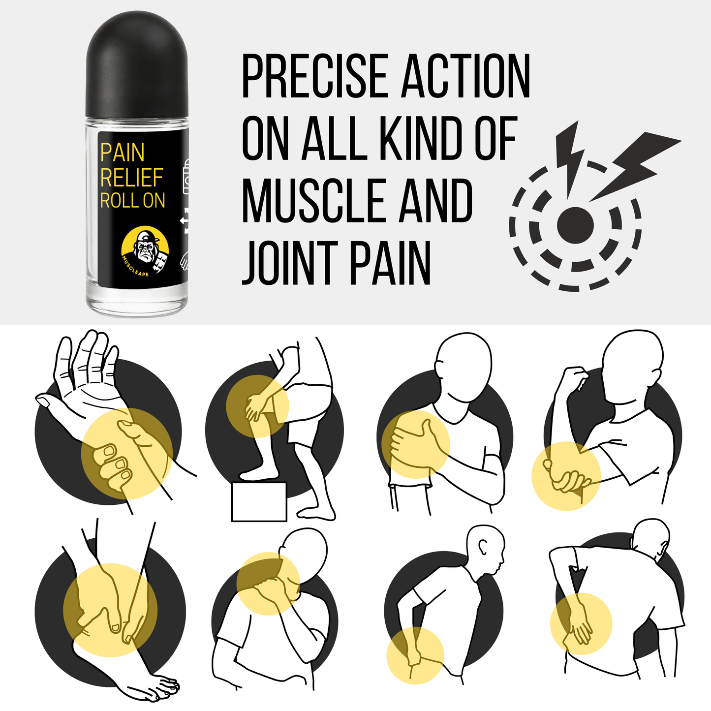 Muscleape Pain Relief Roll On.