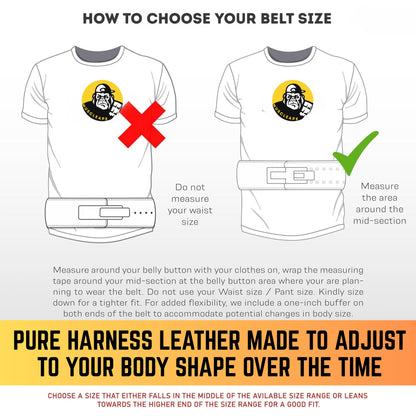Muscleape Genuine Leather Lever Belt | Lifetime Warranty | Brown Leather