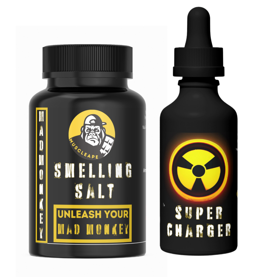 Muscleape Ammonia Stimulant With Activator Fuel. Ammonia Smelling Salt For Pro-Athletes. | Powerlifting | Muscleape