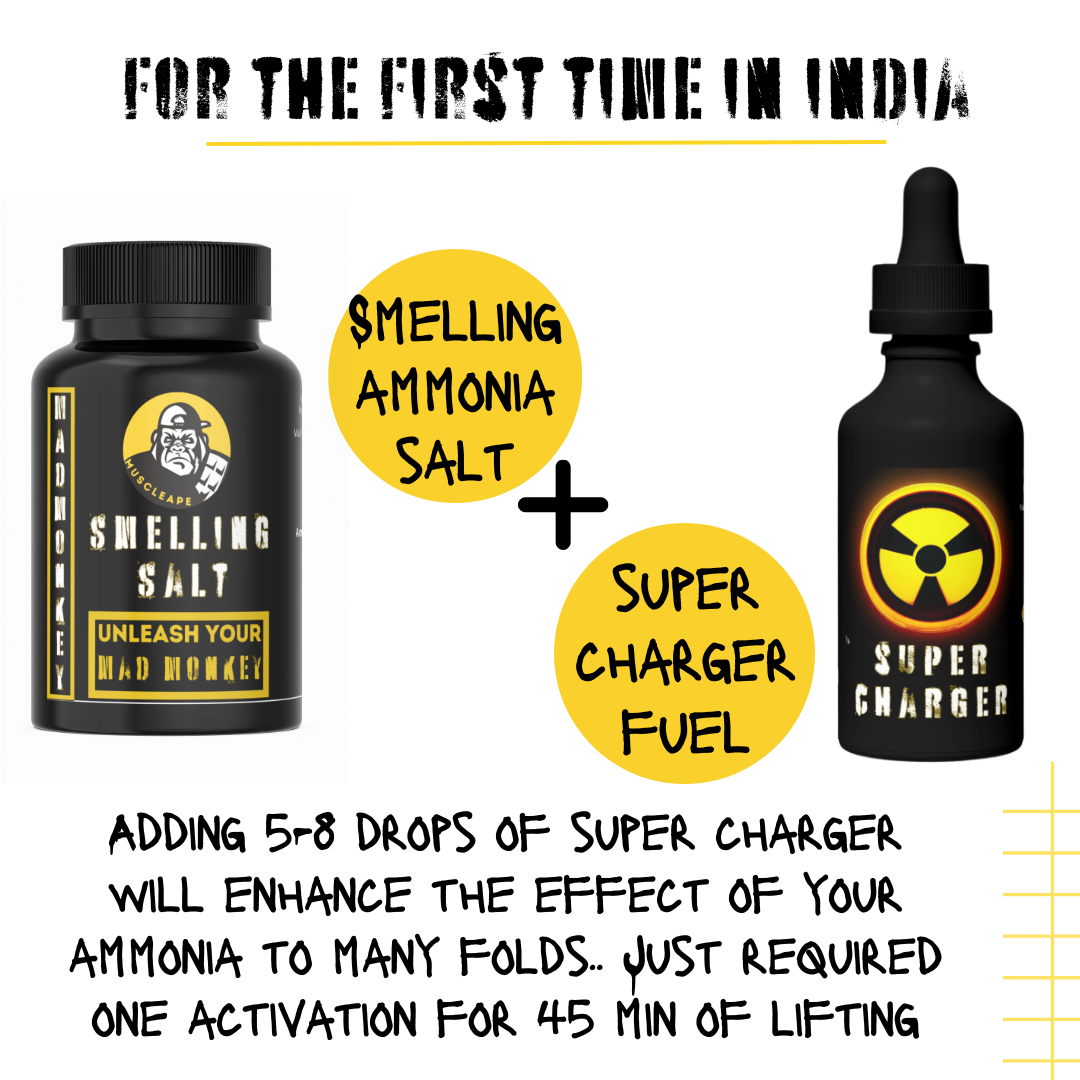 Muscleape Ammonia Stimulant With Activator Fuel. Ammonia Smelling Salt For Pro-Athletes. | Powerlifting | Muscleape