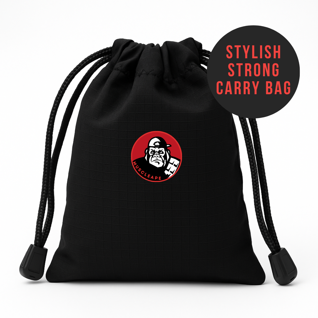 Muscleape Wrist Support Wraps for Gym| For Powerlifters, Bodybuilders and Other Strength Athletes| 3 Inches Velcro with Thumb Loop | Red-Black