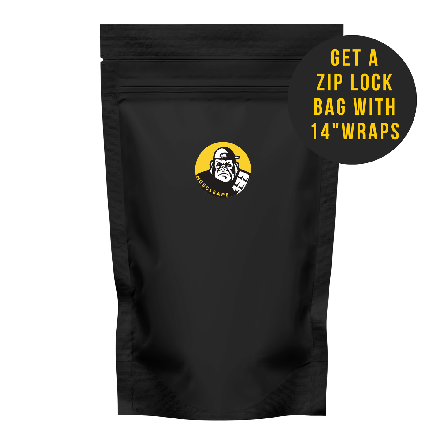 Muscleape Black Wrist Wraps for Weightlifting – Adjustable Gym Wrist Support with Thumb Loop– Flexible Lifting Straps for Men & Women – Powerlifting, Bench Press, CrossFit & Other Sports. | Powerlifting Wrist Support Gym | Muscleape